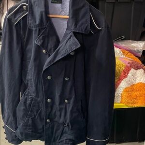 United Colors Of Benetton Men's Dark Blue Pea Coat